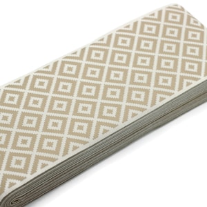 Ruban jacquard mosaïque 3,9 po. pour tentures, bordure à coudre continue de 16 yards en un, rideaux, bordure de draperie, ruban de bordure de tenture 194 V3