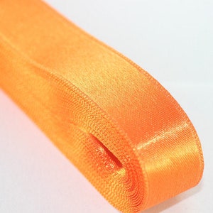 10 meters Orange Satin Ribbon, Double Sided Ribbon, Silk Ribbon, Satin Ribbons, double faced Ribbon, craft ribbon, gift ribbon, STNR