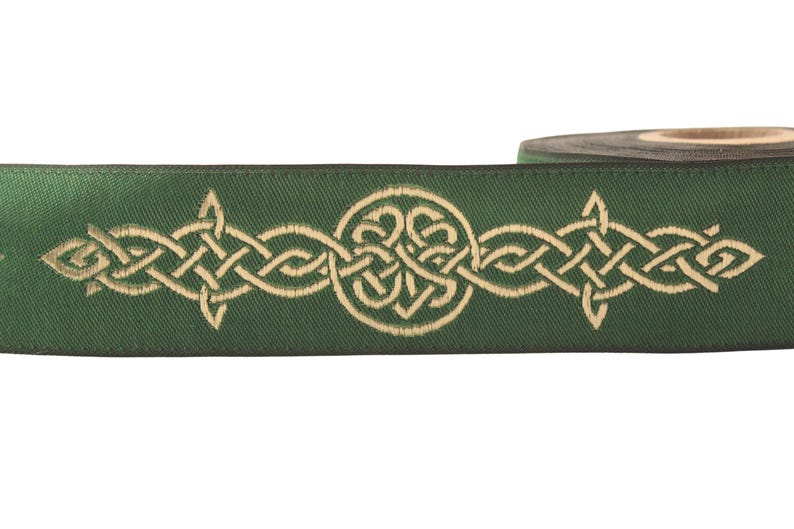 Celtic Rope Ribbon Endless Celtic Knot Trim by the Yard, Woven Jacquard Ribbon for ...