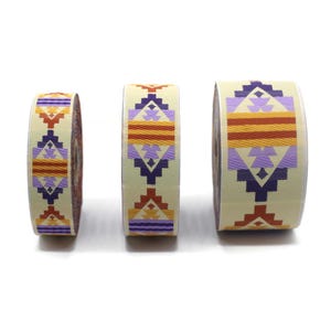 Azteken Webborte in den Breiten 2,3cm & 5,9cm, Jacquard Band der amerikanischen Ureinwohner, Bekleidungsaccessoires der Navajo Marke 126