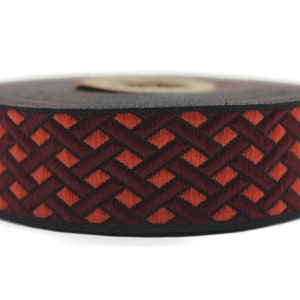 25 mm Node motive  jacquard Ribbons (0.98 inches), Jacquard ribbon, jacquard trim, craft supplies, collar supply, jacquard ribbon, 25979