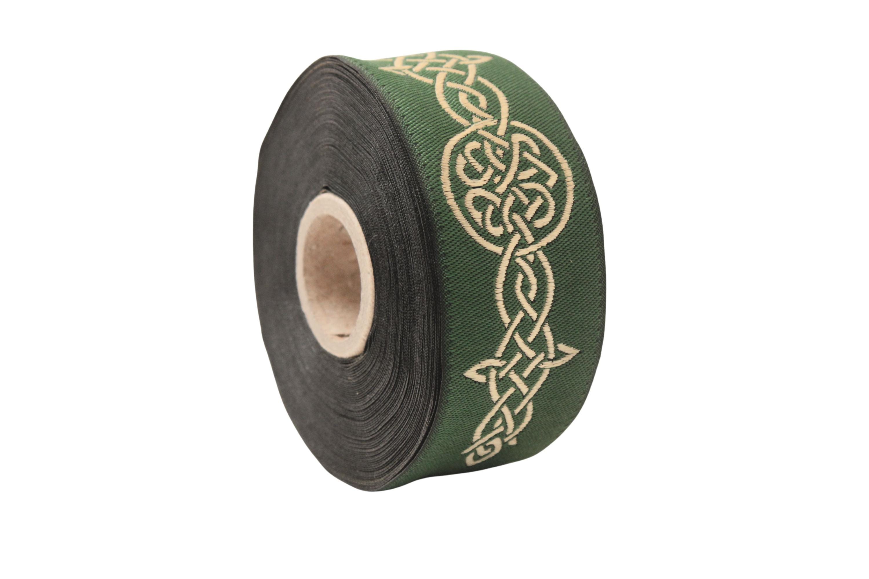 Celtic Rope Ribbon Endless Celtic Knot Trim by the Yard, Woven Jacquard Ribbon for ...