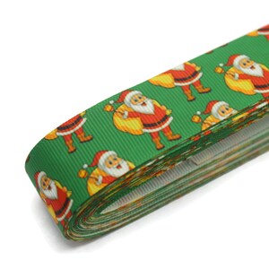 25 mm kerstgrosgrainlint - groothandel lint op maat geknipt, stevige grosgrainstrikken, haarstrik, haarstrikbenodigdheden CHRS