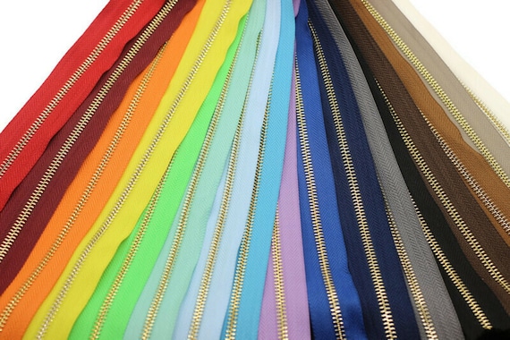 Metal Zippers With Gold Brass Teeth, Tip #5, 18-100cm (7-40inc, Bag Zippers,  Dress Zipper, Zip, Lightweight Zipper, Purse Zippers MTZF - Etsy