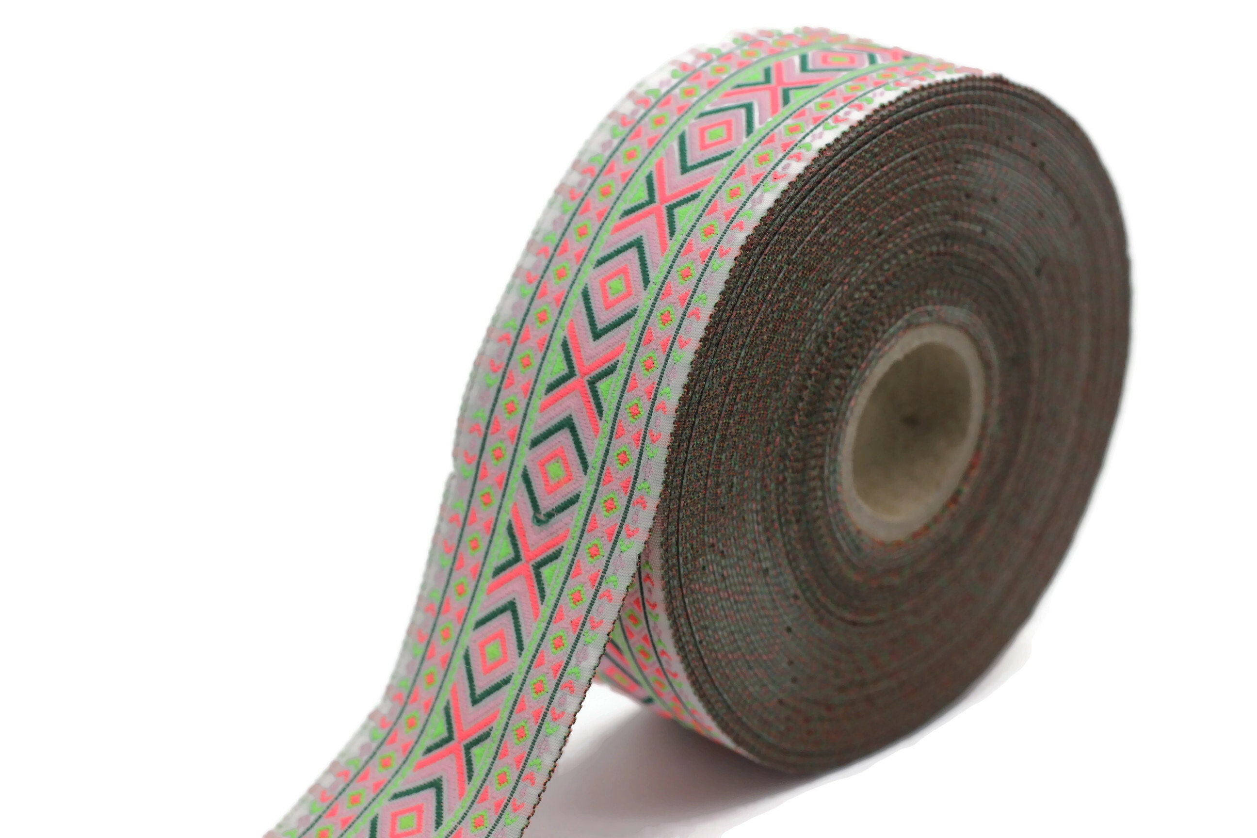 35 Mm Colorfull African Motif Ribbon (1.37 Inches), Vintage Jacquard ...