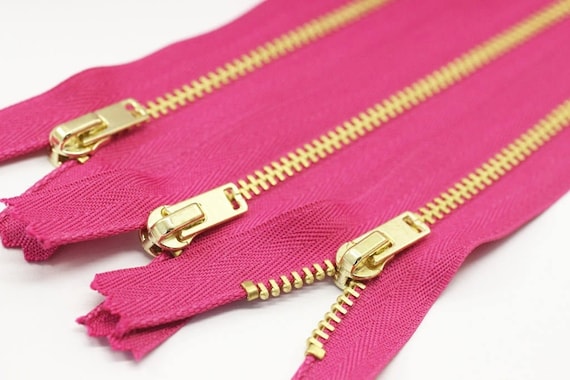 knee length dresses for ladies 5 Pcs Baby Pink Metal zippers with gold brass teeth, 18-100cm (7-40inc –  Ribbonsland main image 0