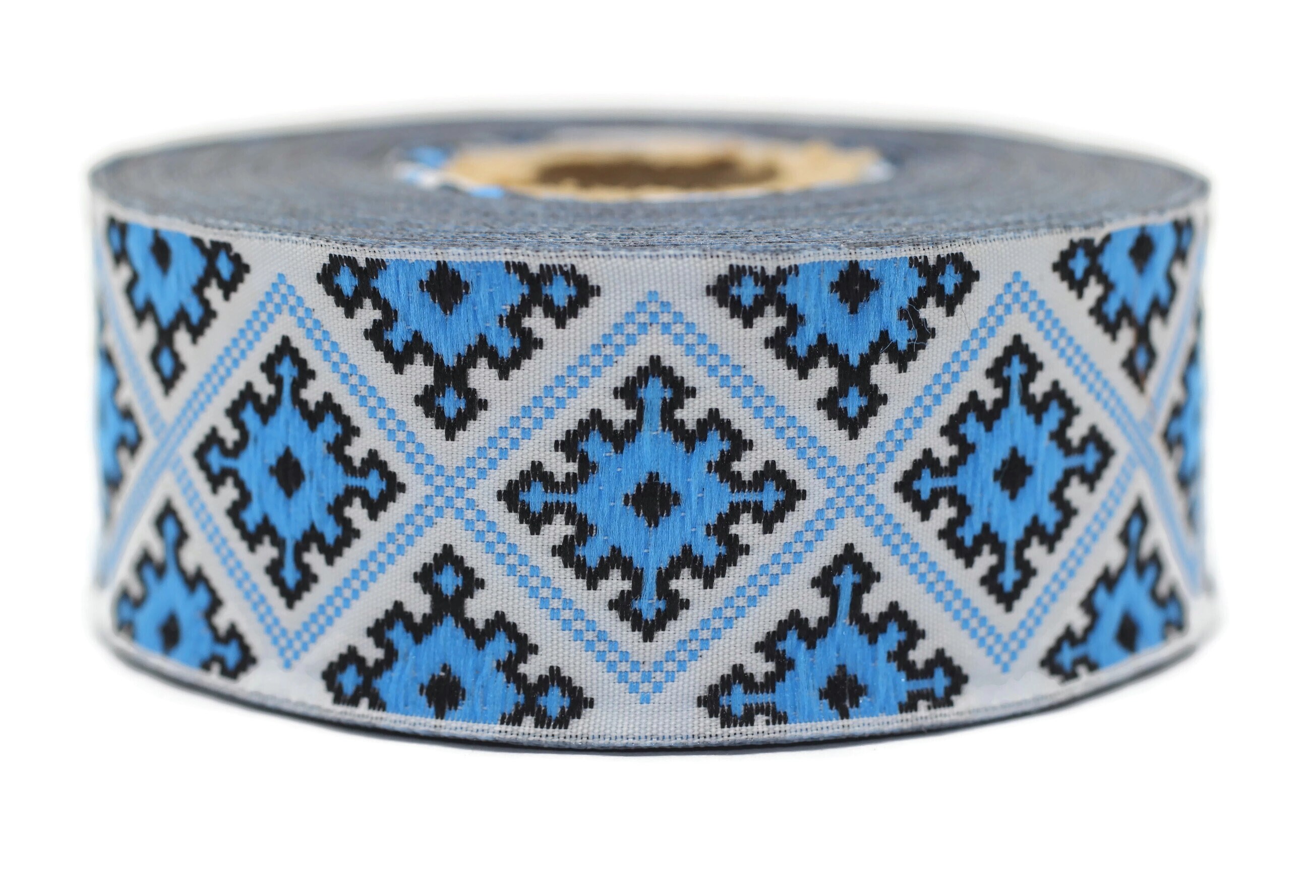 ダイヤモンド 35 Mm Blue/white Snow Flake Ribbon (1.37 Inches), Snow Flake