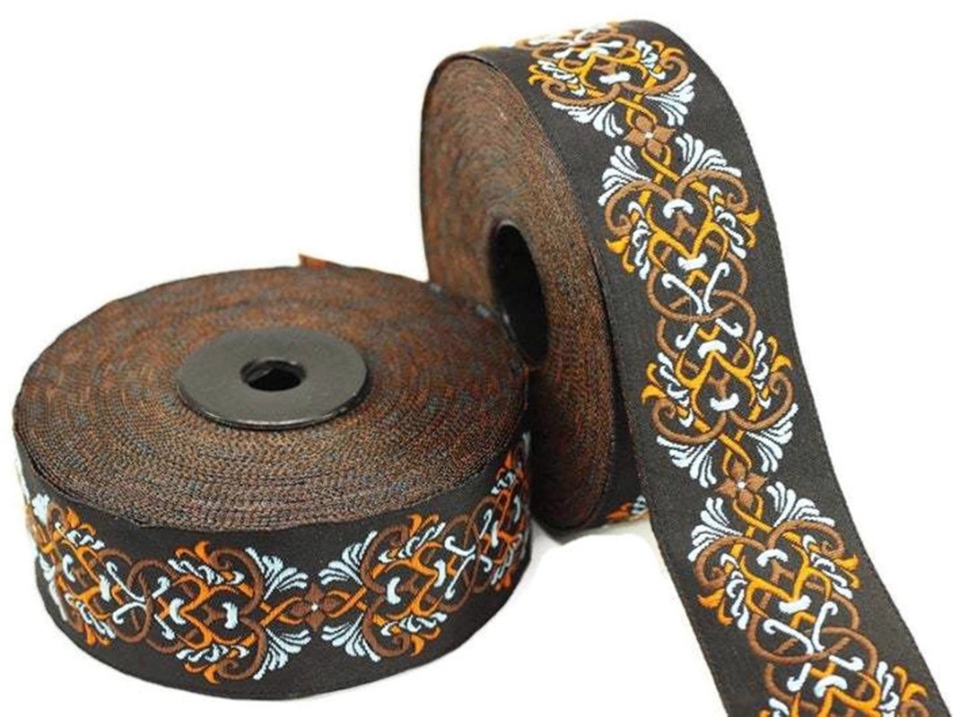 Medieval Ribbon Patterns 35 Mm Medieval Motive Colorfull Jacquard Ribbons (1.37 Inches ...