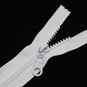 12 inch White Zipper Invisible Zipper White Non Separating Zipper Nylon White Zipper Crafts 12” Zipper for Sewing