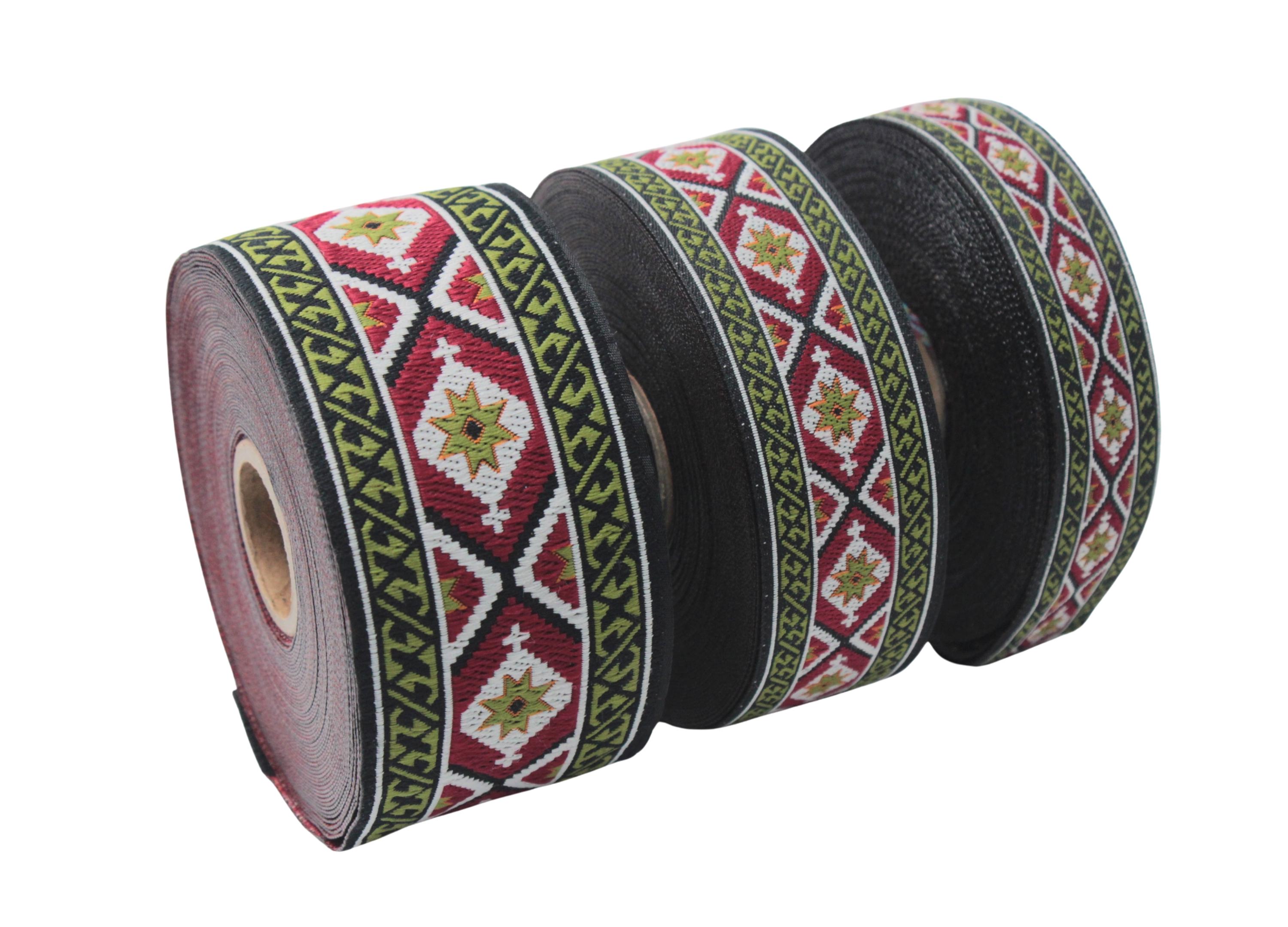 NBEADS 4.8m Nastri in Poliestere Ricamati in Oro, Largo 7.5mm Nastro Jacquard Termoadesivo