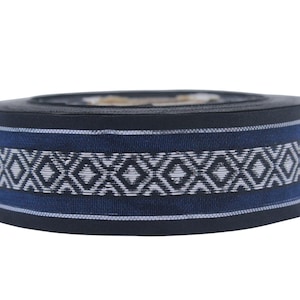 2,5 cm breites Mosaik Jacquard Zierband (26 mm), gewebte Bordüre, Polsterstoff, Gurtband Kostüm Design 26334