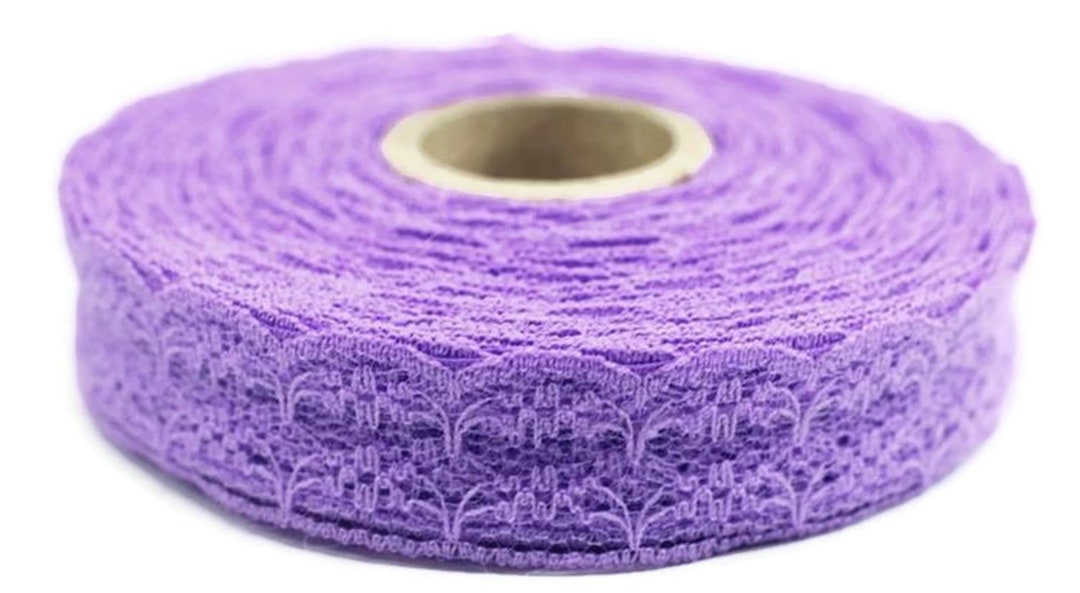 27 Yards Lilac Lace Trim, Seam0.98 Inches Binding Hem Tape Chantilly Lace Trim for Bridal, Baby