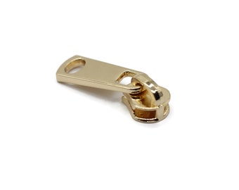 Gold Tone Zipper Pull, 32 mm(1.2 inches) #5 Metal Zipper Pulls, Zipper Sliders, Zipper Tab, Zipper Part, Zipper Head, Bag Zipper Pulls