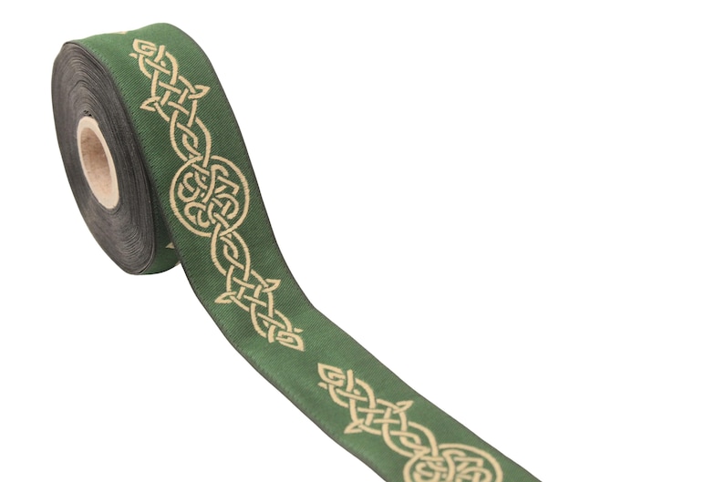 Celtic Rope Ribbon Endless Celtic Knot Trim by the Yard, Woven Jacquard Ribbon for ...