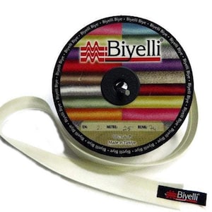 20 mm crème biaisband, satijnen biaisband, biaisband, rand (0,78 inch), biaisband, biaisband, tape, biaisband vouw, lintomslag, SB74
