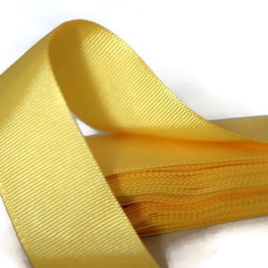 10 Meters 10.93 Yrds - 10/20/30/40mm Yellow Grosgrain Ribbon - Ribbon ...