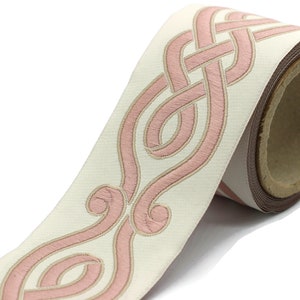 Rubans brodés 68 mm (2,67 pouces), bordures jacquard, bordure pour couture, bordure de tenture, bordures de rideaux, rubans jacquard, bordure pour tenture, 142 V3