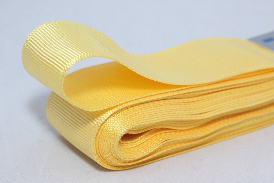 10 Meters 10.93 Yrds - 10/20/30/40mm Yellow Grosgrain Ribbon - Ribbon ...