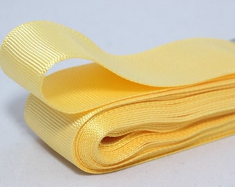 10 meters 10.93 yrds - 10/20/30/40mm Yellow Grosgrain Ribbon - Ribbon - Strong Thick grosgrain -