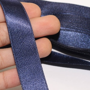10 meters Dark Blue Satin Ribbon, Double Sided Ribbon, Silky Ribbon, Satin Ribbons, wedding ribbon, gift ribbon, double faced Ribbon, STNR