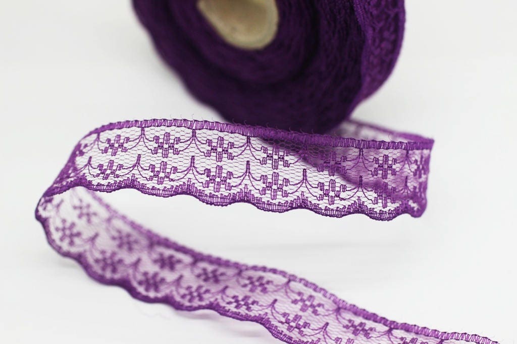 25 mm Purple Lace trim Seam0.98 inches Binding hem tape Etsy