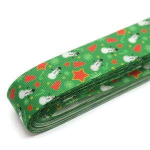 25 mm kerstgrosgrainlint - groothandel lint op maat geknipt, stevige grosgrainstrikken, haarstrik, haarstrikbenodigdheden CHRS