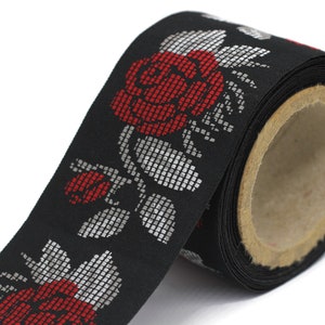 68 mm Embroidered Ribbons (2.67 inch), Jacquard Trims, Sewing Trim, drapery trim, Curtain trims, Jacquard Ribbons, trim for drapery, 190 V2