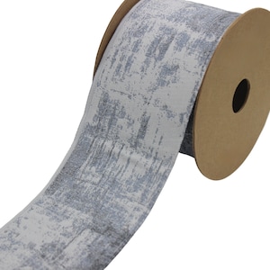 2.7&quot; Embroidery Curtain Trim, Grey Jacquard Ribbon for Curtains, Drapery Banding, Drapery Trim Tape, Woven Border 204 V4