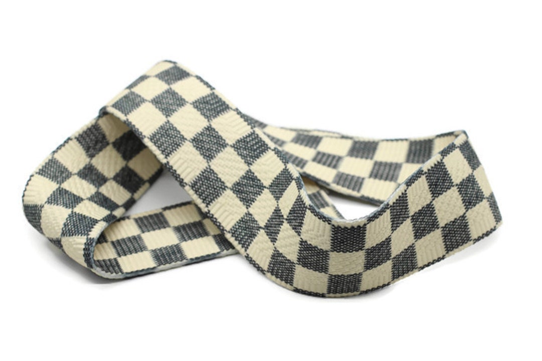 45 Mm Checkered Ribbons, Cream Ribbons, Ribbon for Strap (1.77in ...