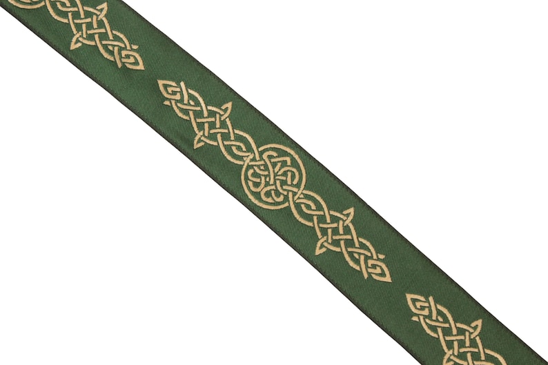 Celtic Rope Ribbon Endless Celtic Knot Trim by the Yard, Woven Jacquard Ribbon for ...