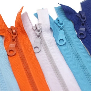 2 Pc Separating Zipper, 30-100cm(12-40 inc)#5, Plastic Chunky Teeth Zipper, Open Ended Zip, Coat Zipper, Jacket Zipper, Vislon Zipper, PTZP