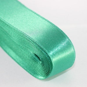 10 meters Green Satin Ribbon, Double Sided Ribbon, Silky Ribbon, Satin Ribbons, head ribbon, double faced Ribbon, gift ribbon, STNR
