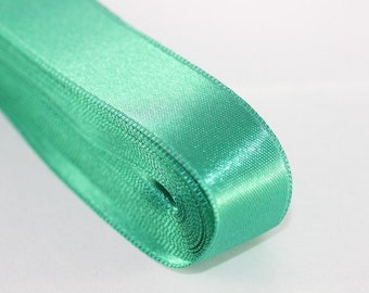 10 meters Green Satin Ribbon, Double Sided Ribbon, Silky Ribbon, Satin Ribbons, head ribbon, double faced Ribbon, gift ribbon, STNR