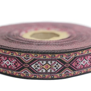 18 mm Lilac Woven Jacquard ribbons (0.70 inches), jacquard trim, Decorative Craft Ribbon, Sewing trim, embroidered ribbon, 18588