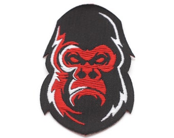 The Gorilla Patch 1.7 Inch Iron On Patch Embroidery, Custom Patch, High Quality Sew On Badge for Denim, Sew On Patch, Applique