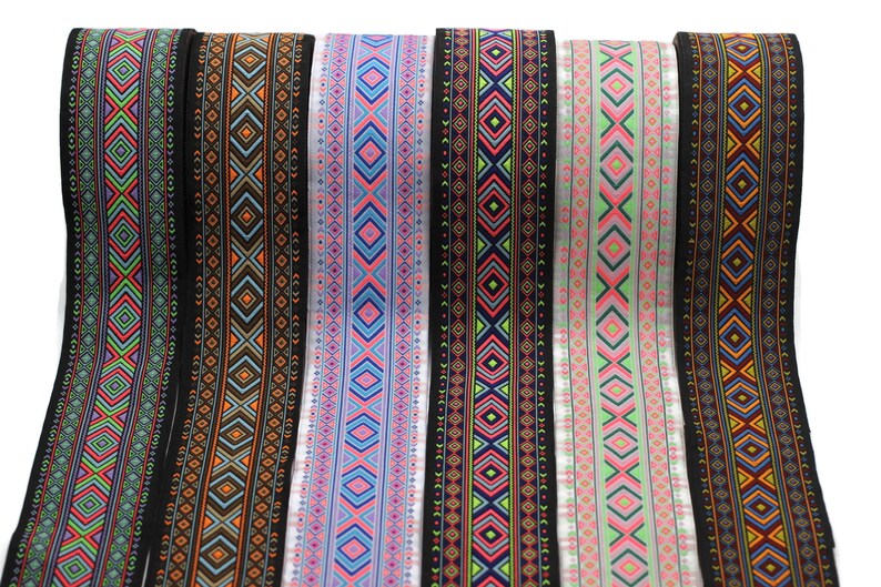 50 Mm Colorfull African Motif Ribbon 1.96 Inches Jacquard - Etsy