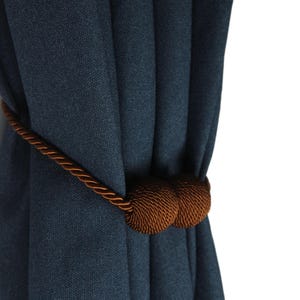 Holdback for curtain, Drapery Holder, Magnetic Curtain Tieback, Tan TieBack, Modern Curtain Ties, curtain loop, Curtain Accessories