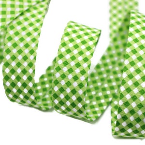 20 mm Green Bias, Cotton bias tape,  bias binding, trim (0.78 inches), polka dot cotton bias, fold binding, Bias Tape, CBE05