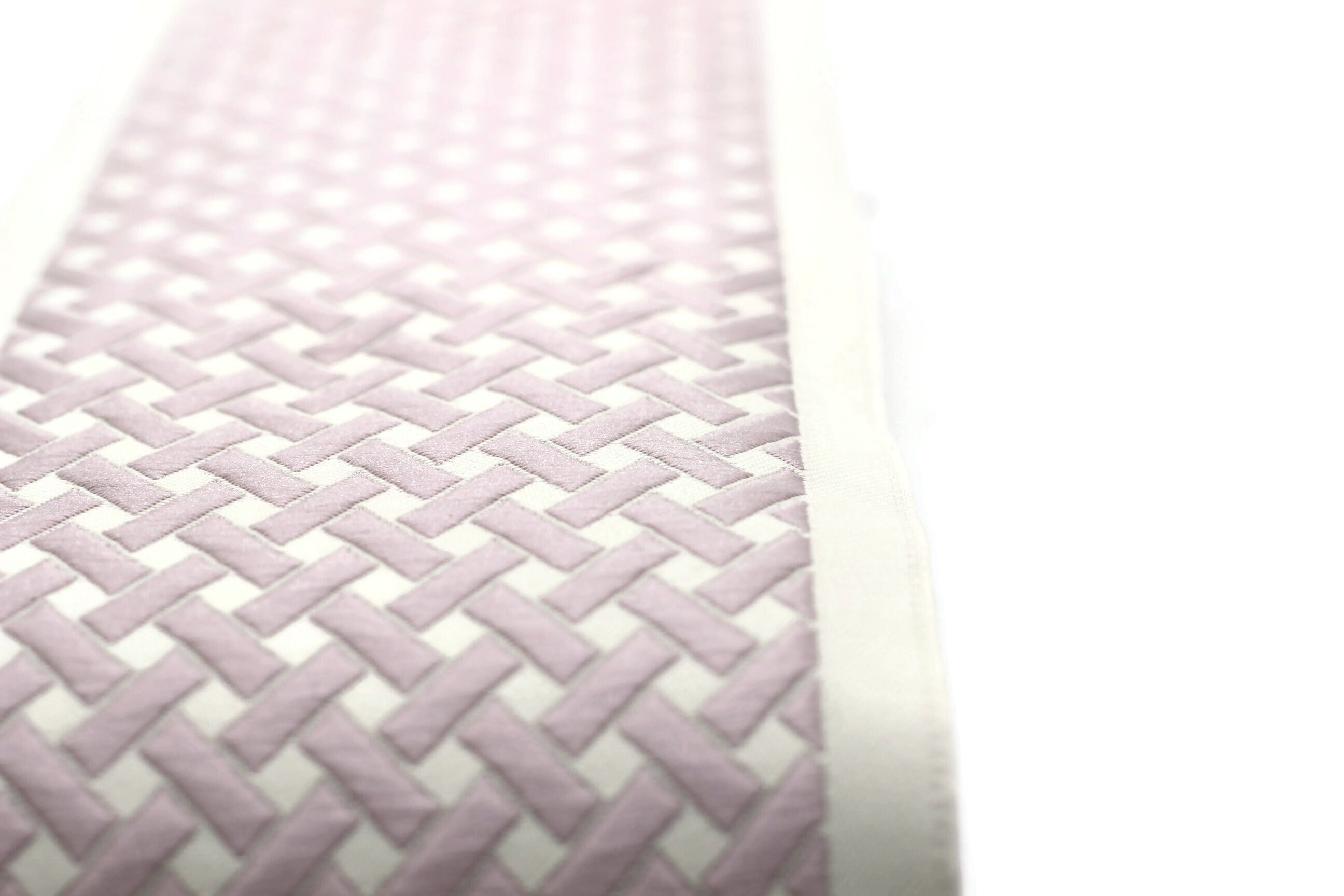 16.4 Yrd 100mm Beige&Powder Pink Greek Key Ribbons (3.93 inc, Meander Jacquard Trim, Drapery Trim Tape, Curtain Making Upholstery Fabric 197 main image 1