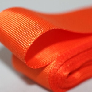 10 meters 10.93 yrds - 10/20/30/40mm Orange Grosgrain Ribbon - Ribbon - Strong Thick grosgrain -