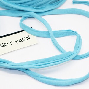 Light Blue T-shirt Yarn, Cotton Yarn, Recyled Fabric yarn, home textile yarn, crochet yarn, basket yarn, bag yarn, Upcycled Yarn, n tshirt