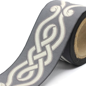 68 mm Embroidered Ribbons (2.67 inch), Jacquard Trims, Sewing Trim, drapery trim, Curtain trims, Jacquard Ribbons, trim for drapery, 142 V7