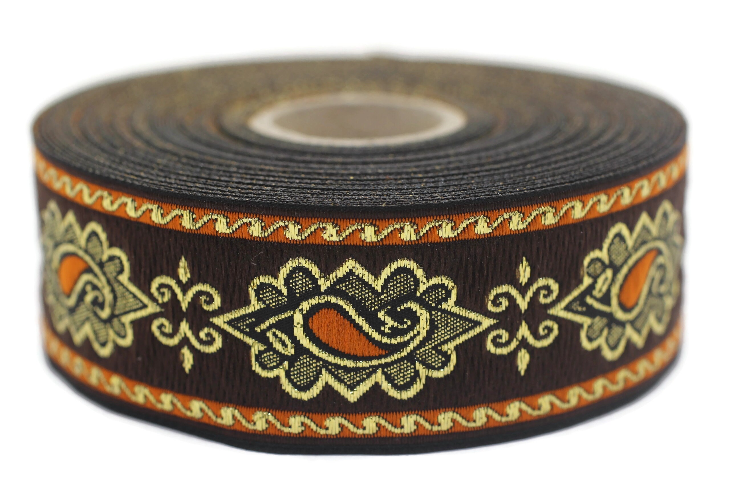 35 Mm Orange Medieval Motive Ribbon (1.37 Inches), Renaissance Trim ...