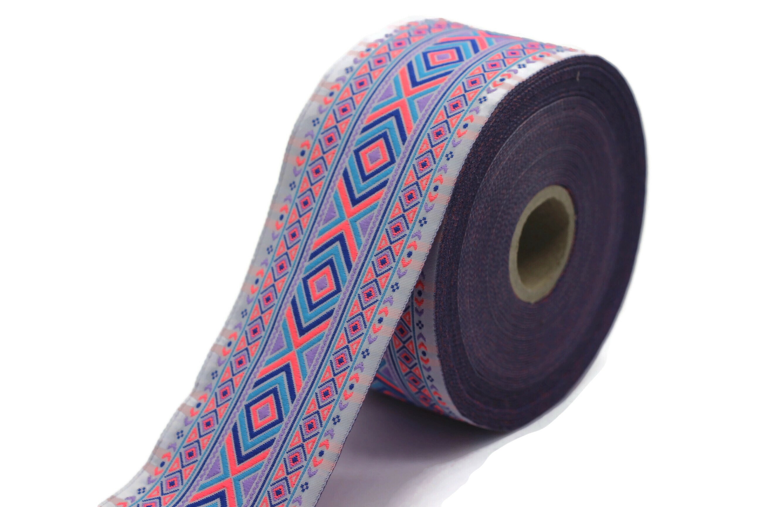 50 Mm Colorfull African Motif Ribbon (1.96 Inches), Jacquard Trim ...