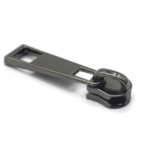 Gunmetal Zipper Pull, 39 mm (1,54 Zoll) # 5 Metall Zipper Pulls, Reißverschluss-Schieber, Reißverschluss-Teil, Reißverschluss-Kopf, Tasche Zipper Pulls