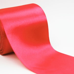10 cm (3.9in) Red Satin Ribbon, wide satin ribbon, Large satin ribbon, Silk Ribbon, Satin Ribbons, wedding ribbon, double faced Ribbon, STNR