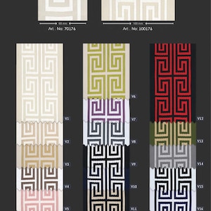 Rubans brodés 68 mm (2,67 pouces), bordures jacquard, bordure pour couture, bordure de tenture, bordures de rideaux, rubans jacquard, bordure pour tenture, 176