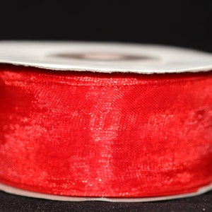 22 meters Red Organza ribbon, fall ribbon, Wedding ribbons, Organza, Ribbon, Organza Fabric, Organza ribbon, Wedding Favors, Gifts