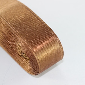 10 meters (10.90 yrds)  Caramel Satin Ribbon, Double Sided Ribbon, Silk Ribbon, Satin Ribbons, double faced Ribbon, premium ribbons, STNR