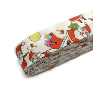 25 mm kerstgrosgrainlint - groothandel lint op maat geknipt, stevige grosgrainstrikken, haarstrik, haarstrikbenodigdheden CHRS